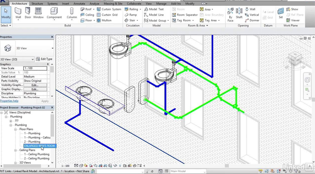 How to add sanitary sloped piping in Revit 2017