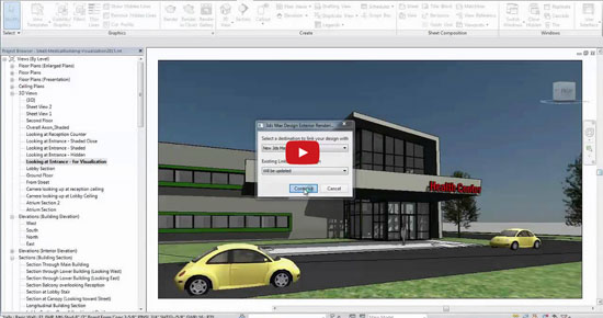 feature of Revit before exporting any visualization project to 3ds Max Design