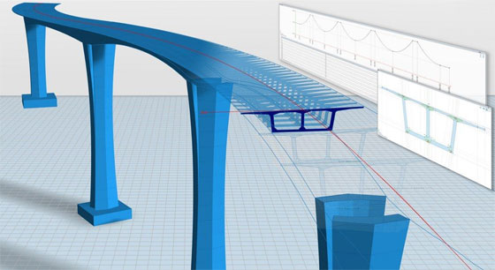 4D parametric modelling of bridges with Allplan Bridge