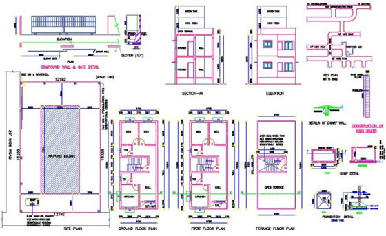 Download various house plans in dwg formats