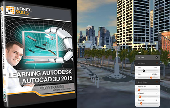Infinite skills offers an exclusive video tutorial on AutoCAD 3D 2015