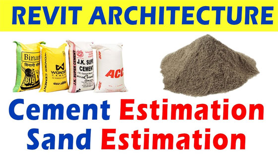 Cost Estimating Sand & Cement Using Revit