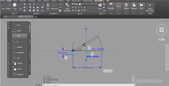 Some useful cad tips to generate a door dynamic block in AutoCAD