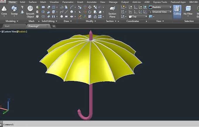 How to Draw an Umbrella in AutoCAD