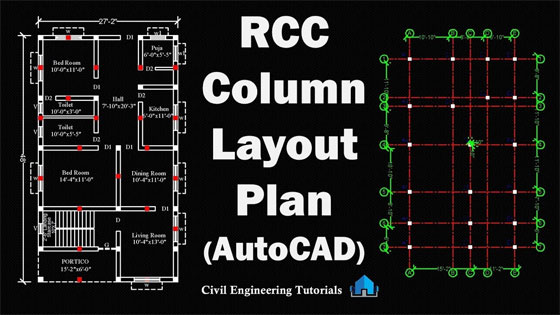 Quick tricks to draw a column layout plan in AutoCAD