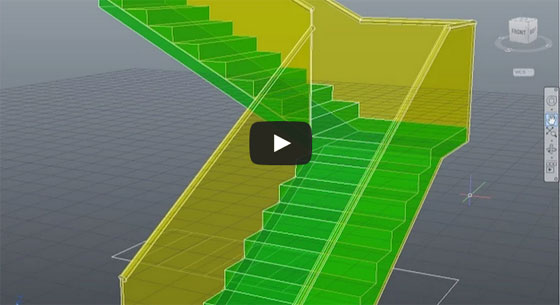 Learn to create a L-Type Stairs quickly with AutoCAD