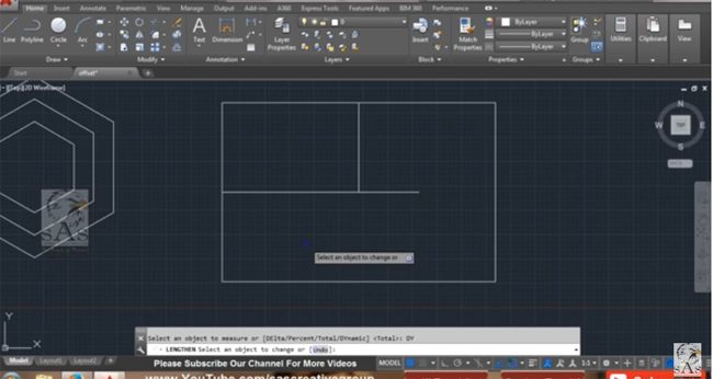An exclusive AutoCAD tutorial on offset and lengthen command in AutoCAD 2016
