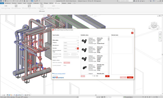 MEPcontent Product Line Placer for Valves is the newest stand-alone app for Revit
