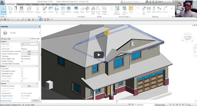 Learn to create roofs by footprint & join complex roof in Revit 2017