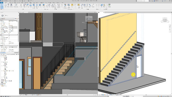 Some useful tips to attach a wall to a stair in Revit