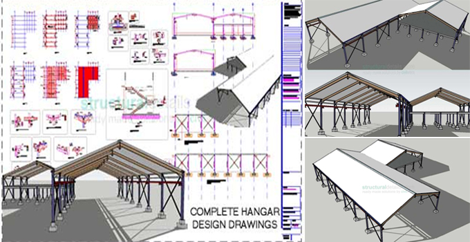 Download the sample of Steel Frame Hangar Complete Design Drawings